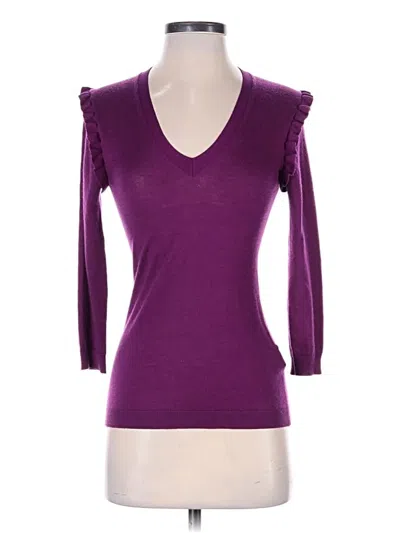 Pre-owned Burberry Cashmere Pullover Sweater In Purple