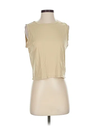 Pre-owned John Elliott Sleeveless Top Tan One Shoulder Neckline Tops In Brown