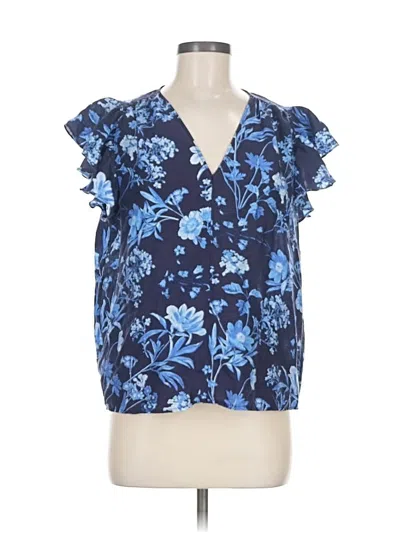 Pre-owned Gap Short Sleeve Blouse In Blue