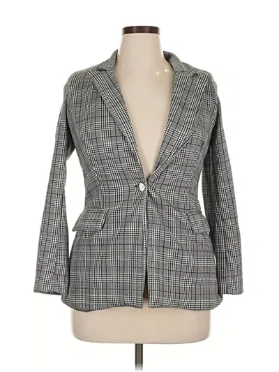 Pre-owned Ny Collection Blazer Jacket In Gray