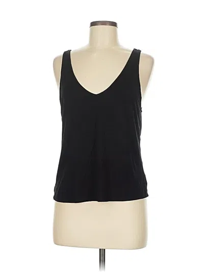 Pre-owned Carbon38 Tank Top Black Plunge Neckline Tops