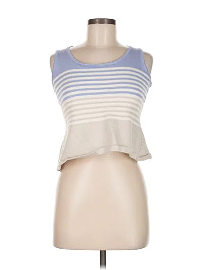 Pre-owned St John Sleeveless Top Blue Halter Neckline Tops