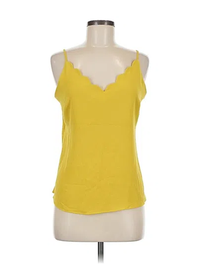Pre-owned Cece Tank Top Yellow Sweetheart Neckline Tops
