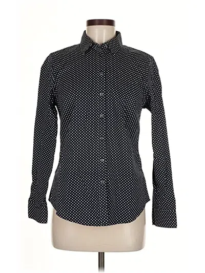 Pre-owned Banana Republic Factory Store Long Sleeve Button Down Shirt In Black