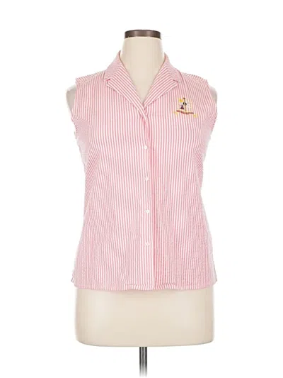 Pre-owned Cutter & Buck Sleeveless Button Down Shirt In Pink