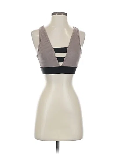 Pre-owned Alala Tank Top Gray Plunge Neckline Tops