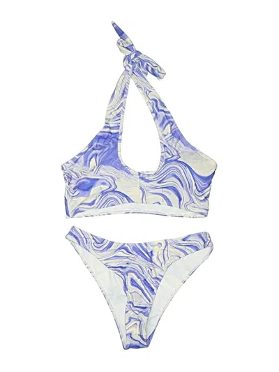 Pre-owned Unbranded Two Piece Swimsuit In Blue