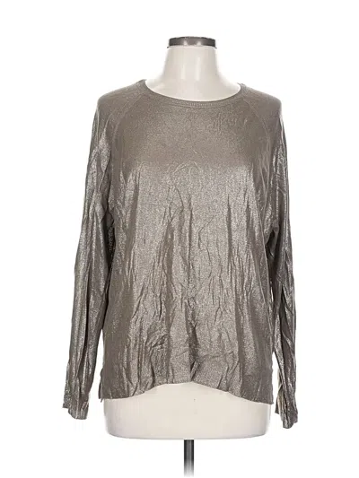 Zara Long Sleeve T-shirt In Silver