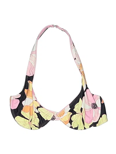 Pre-owned Esprit Swimsuit Top Pink Floral Pattern Swimwear