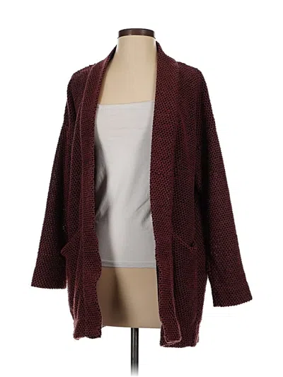 Pre-owned Marine Layer Cardigan Sweater In Burgundy