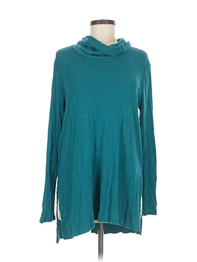 Pre-owned Jjill Long Sleeve Turtleneck In Blue