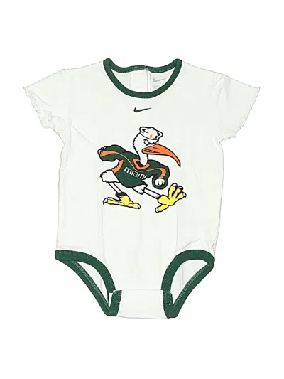 Pre-owned Nike Babies' Short Sleeve Onesie In White