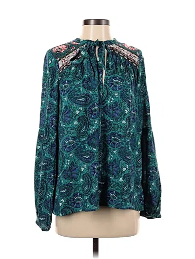 Pre-owned Billabong Long Sleeve Blouse In Blue