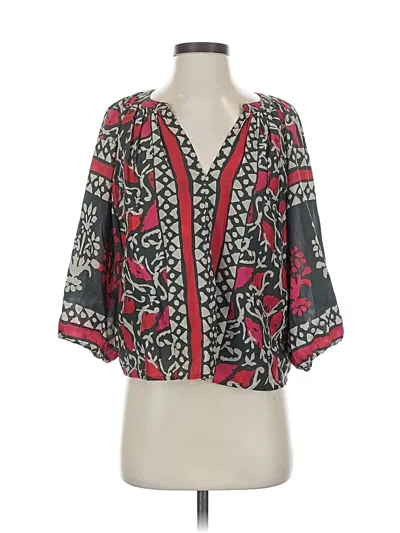 Pre-owned Velvet By Graham & Spencer 3/4 Sleeve Blouse In Red