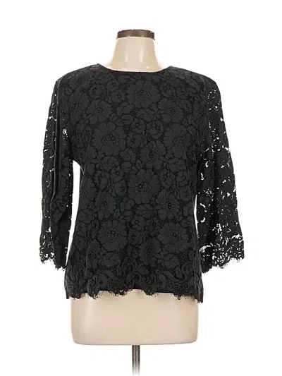 Pre-owned Ann Taylor 3/4 Sleeve Blouse In Black