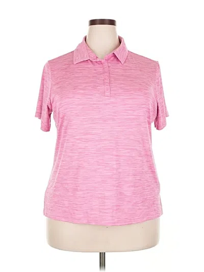 Pre-owned Skechers Short Sleeve Polo Shirt In Pink