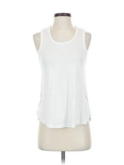 Pre-owned Athleta Sleeveless T-shirt In White