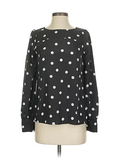 Pre-owned J.crew Factory Store Long Sleeve Blouse In Black