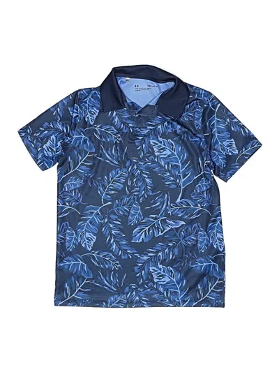 Pre-owned Under Armour Kids' Short Sleeve Polo Shirt In Blue