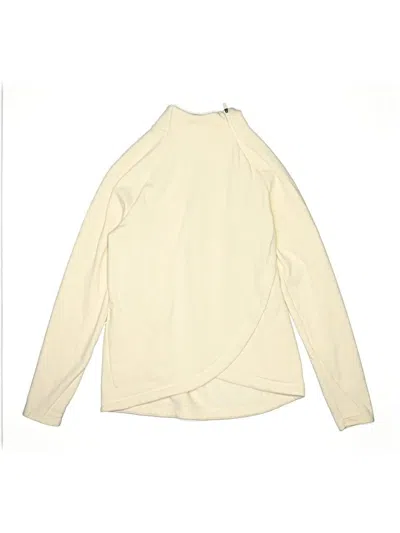 Pre-owned Athleta Girl Kids' Turtleneck Sweater In White