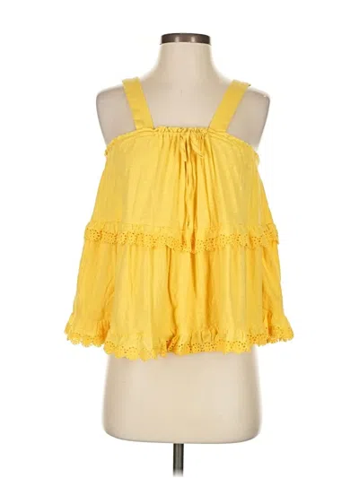 Pre-owned By Anthropologie Sleeveless Blouse In Yellow