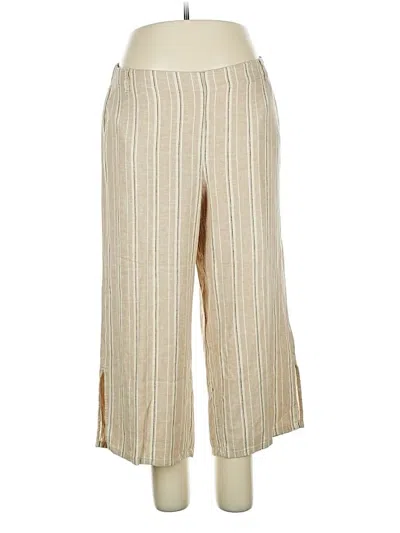 Pre-owned Jjill Linen Pants In Brown