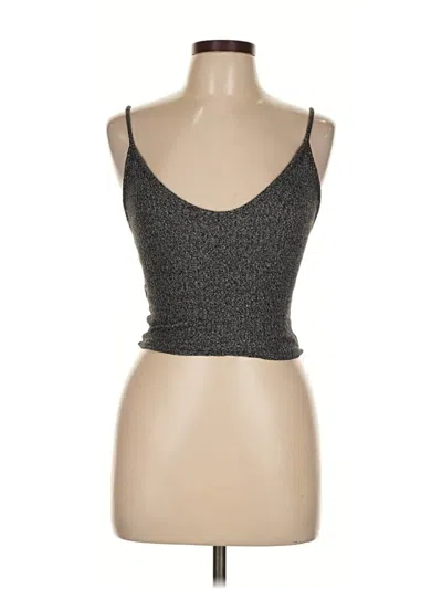 Pre-owned Brandy Melville Tank Top Silver Strapless Neckline Tops
