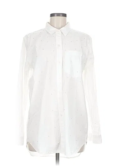 Pre-owned Gap Long Sleeve Button Down Shirt In White