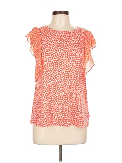 Pre-owned Michael Michael Kors Short Sleeve Blouse In Orange