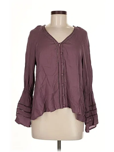 Pre-owned Sadie & Sage 3/4 Sleeve Blouse In Purple