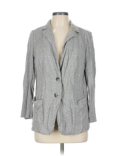 Pre-owned Jjill Blazer Jacket In Gray