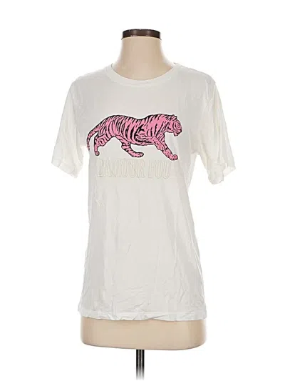 Pre-owned Little Moon Short Sleeve T-shirt In White