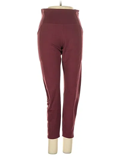 Pre-owned Girlfriend Collective Active Pants In Burgundy