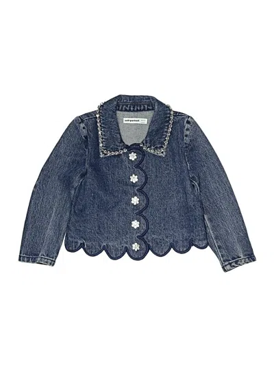 Pre-owned Self-portrait Kids' Denim Jacket In Blue