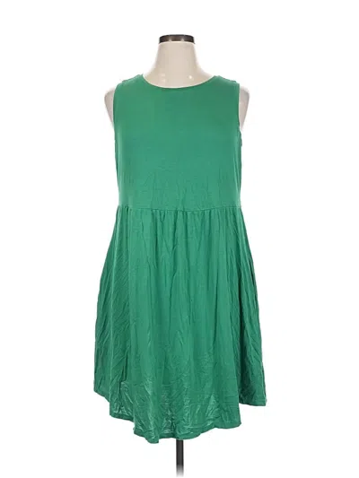 Pre-owned 24/7 Maurices Casual Dress In Green