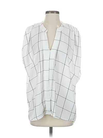 Pre-owned Bishop + Young Short Sleeve Blouse In White