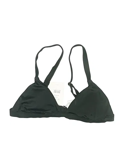 Pre-owned Andie Swimsuit Top Black Solid Pattern Swimwear