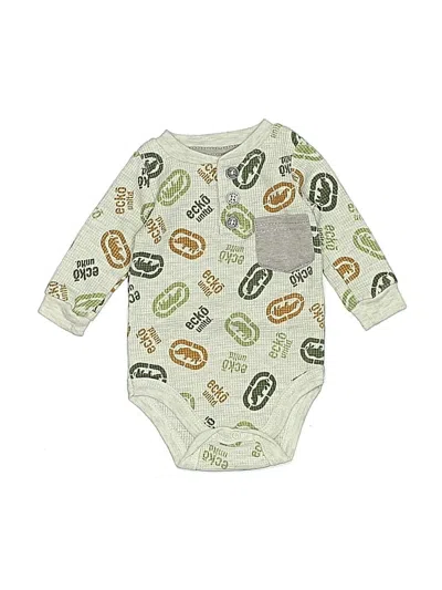 Pre-owned Ecko Unltd Babies'  Long Sleeve Onesie In Green