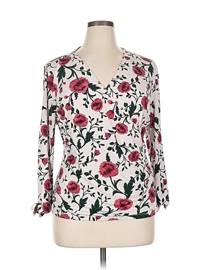 Pre-owned Ivanka Trump Long Sleeve Blouse In White