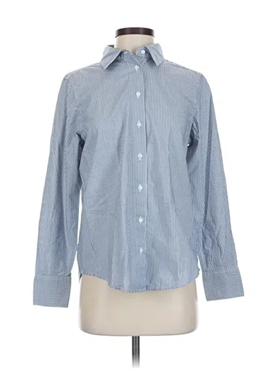 Pre-owned Banana Republic Factory Store Long Sleeve Button Down Shirt In Blue