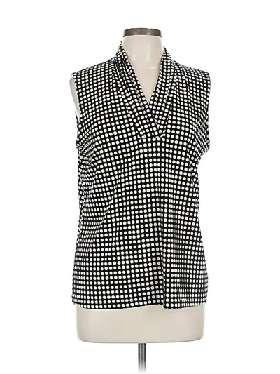 Pre-owned Anne Klein Sleeveless Blouse In Black