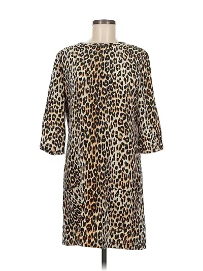 Pre-owned Equipment Casual Dress In Brown