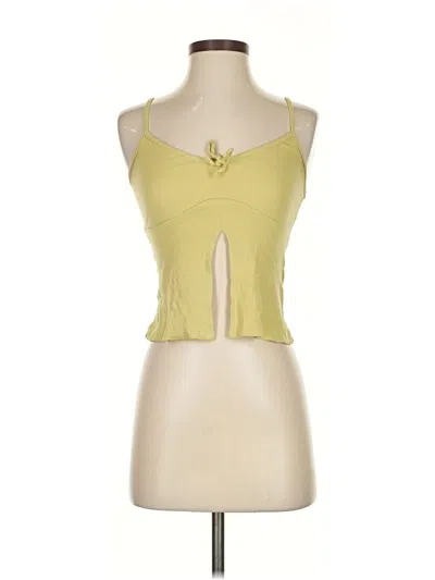 Pre-owned Hollister Tank Top Yellow Halter Neckline Tops