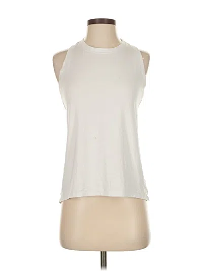 Pre-owned Athleta Sleeveless T-shirt In White