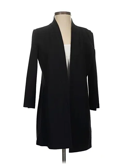 Pre-owned Eileen Fisher Coat In Black