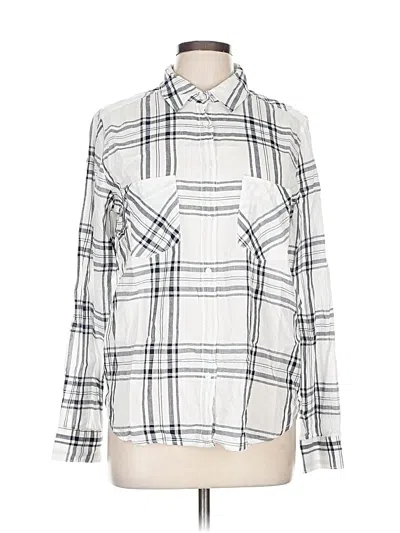 Pre-owned H&m L.o.g.g. Long Sleeve Button Down Shirt In White