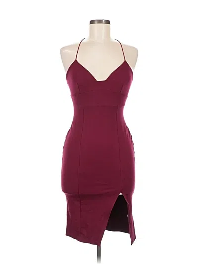 Pre-owned Fashion Nova Cocktail Dress In Burgundy