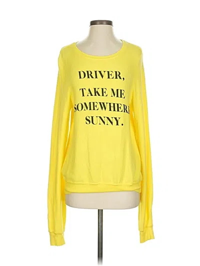Pre-owned Wildfox Sweatshirt In Yellow