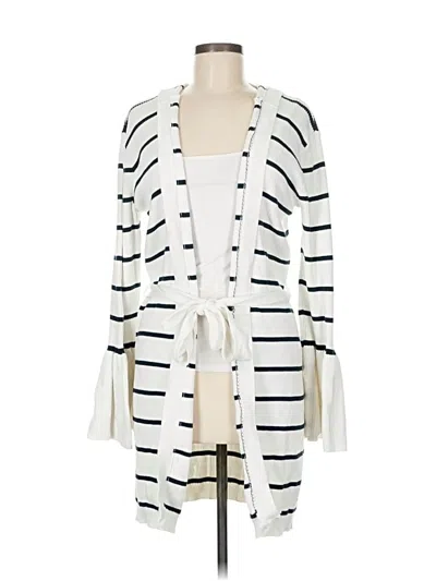 Pre-owned Chaser Cardigan Sweater In White