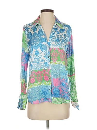 Pre-owned Industry Long Sleeve Blouse In Blue